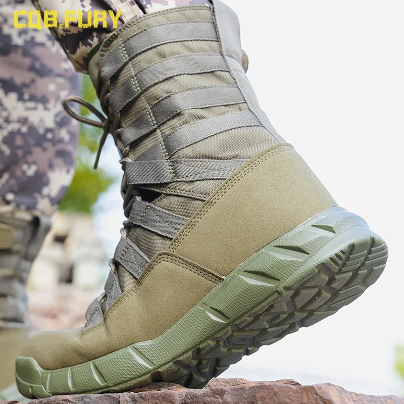 2024 New Summer High-Top Zipper Men\'s Fan Desert Mountaineering Special Boots