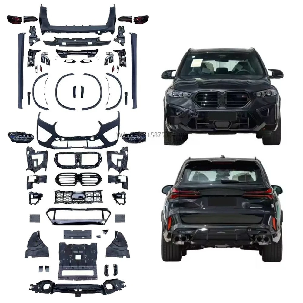 

For 19-23 X5 G05 Upgrade to 24 X5M Front Rear Bumper Side Skirt Exhaust Spoiler Headlights Car Widebody Sports BodyKit