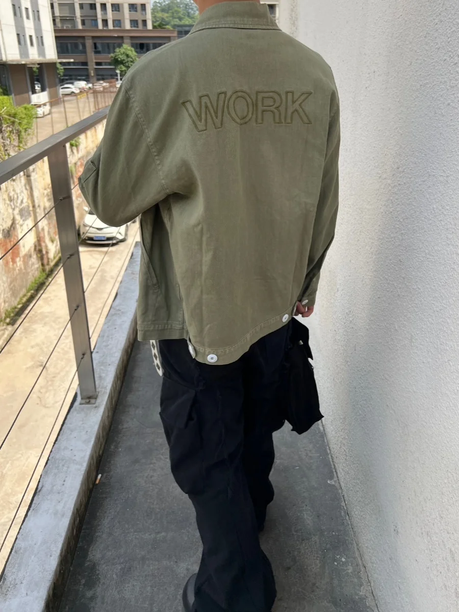 

Комплект рабочей одежды Ourlegacy Collaborative с восковым принтом: винтажная куртка Cleanfit, верхняя одежда с длинными рукавами из хлопка, молодежная осенняя коллекция