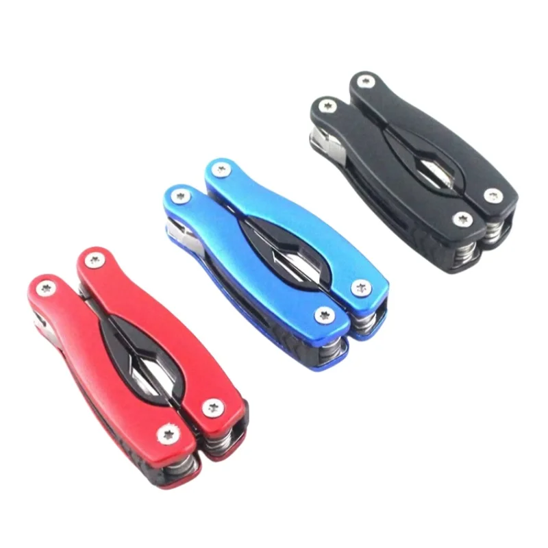 Factory sales Multifunctional Stainless Steel Mini Pliers Foldable Earthquake Bag Pocket Knife 10 Function