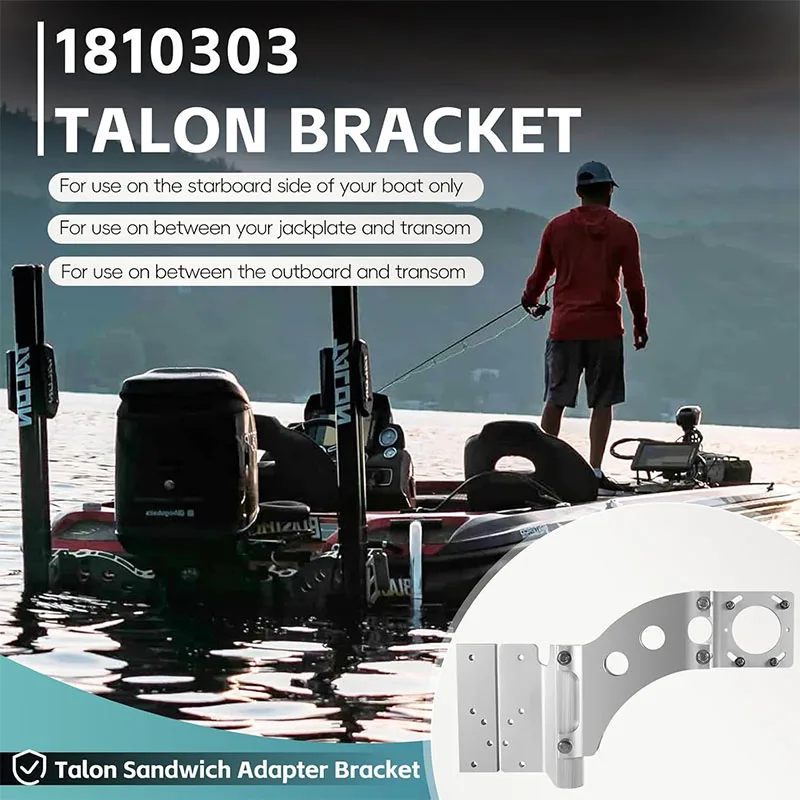 1810303 Talon Sandwich Adapter Mounting Bracket Heavy Duty Talon Jack Plate Mount Brackets for Starboard
