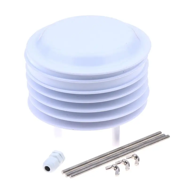 【CCA】ABS Weather Station Shelter 6-10 Floors Round Weather Louver Box For Empty Instrument Shelter Meteorological Screen