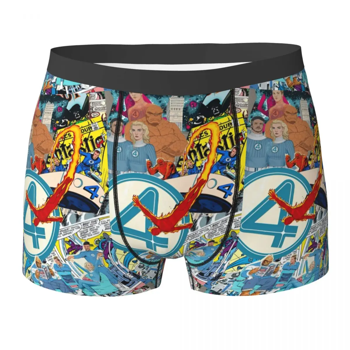 

The Fantastic Four Anime Underwear Males Shorts Briefs Sexy Soft Trunk High Quality Printed Plus Size Panties