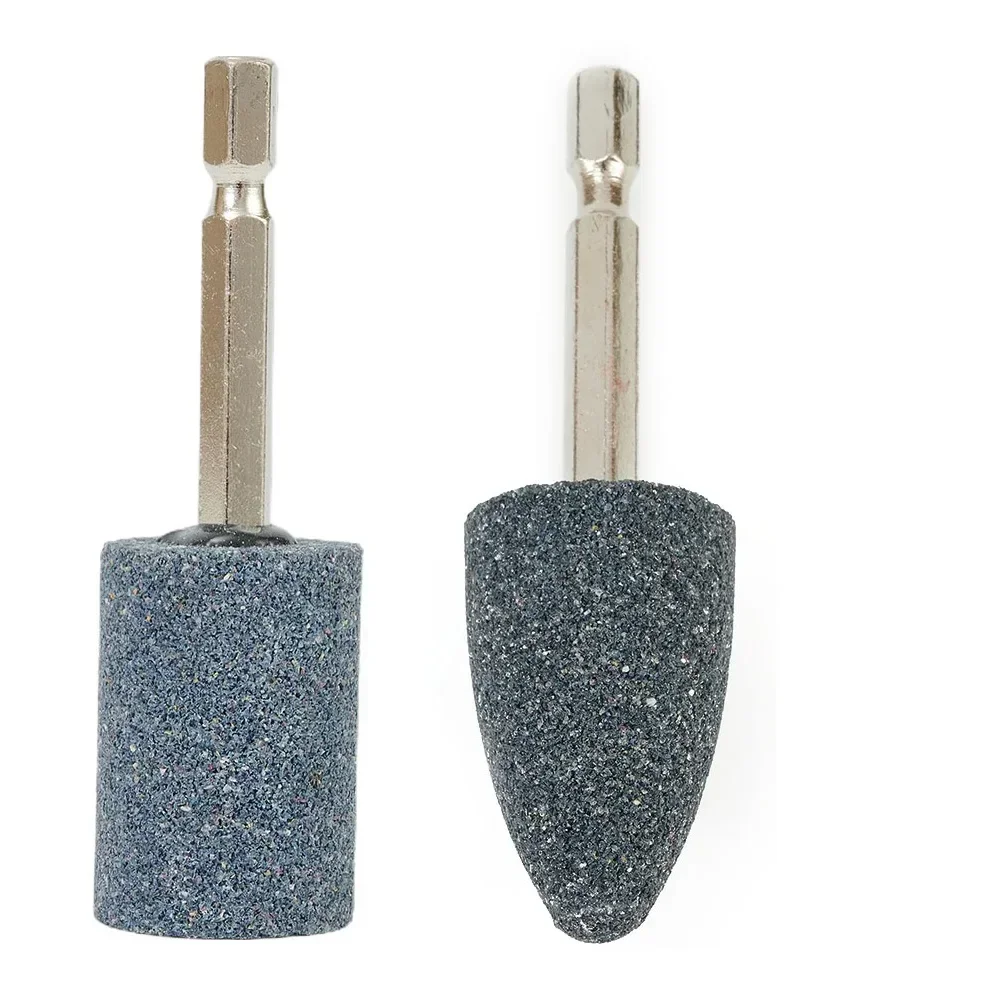 2 PCS Polishing Head Wheel Head Hex Shank Abrasive Mounted Stone For Rotary Electric Grinding Stone Wheel