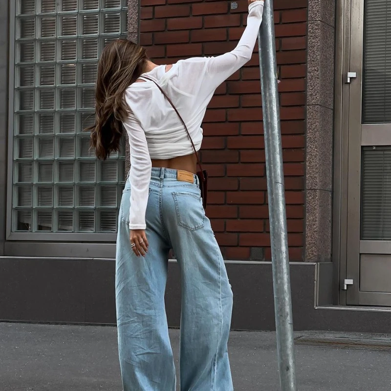 2025 新しいセクシーなソフトリヨセルオフショルダー長袖 Tシャツ女性のシアートップ女性の