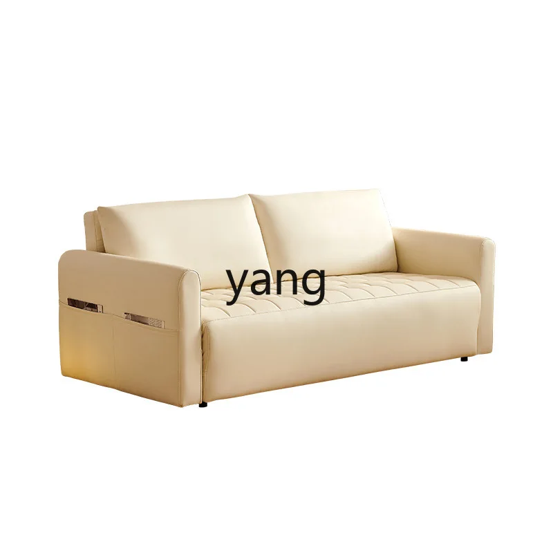 LMM French cream marshmallow retractable sofa modern simple small apartment living room foldable