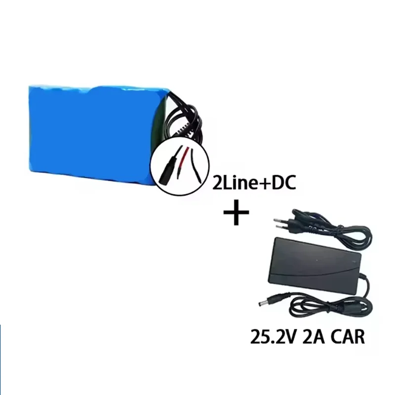 New 18650 25.2v 50000mAh 6s1p rechargeable lithium battery pack, suitable for electric scooter bicycle battery with bms+charger