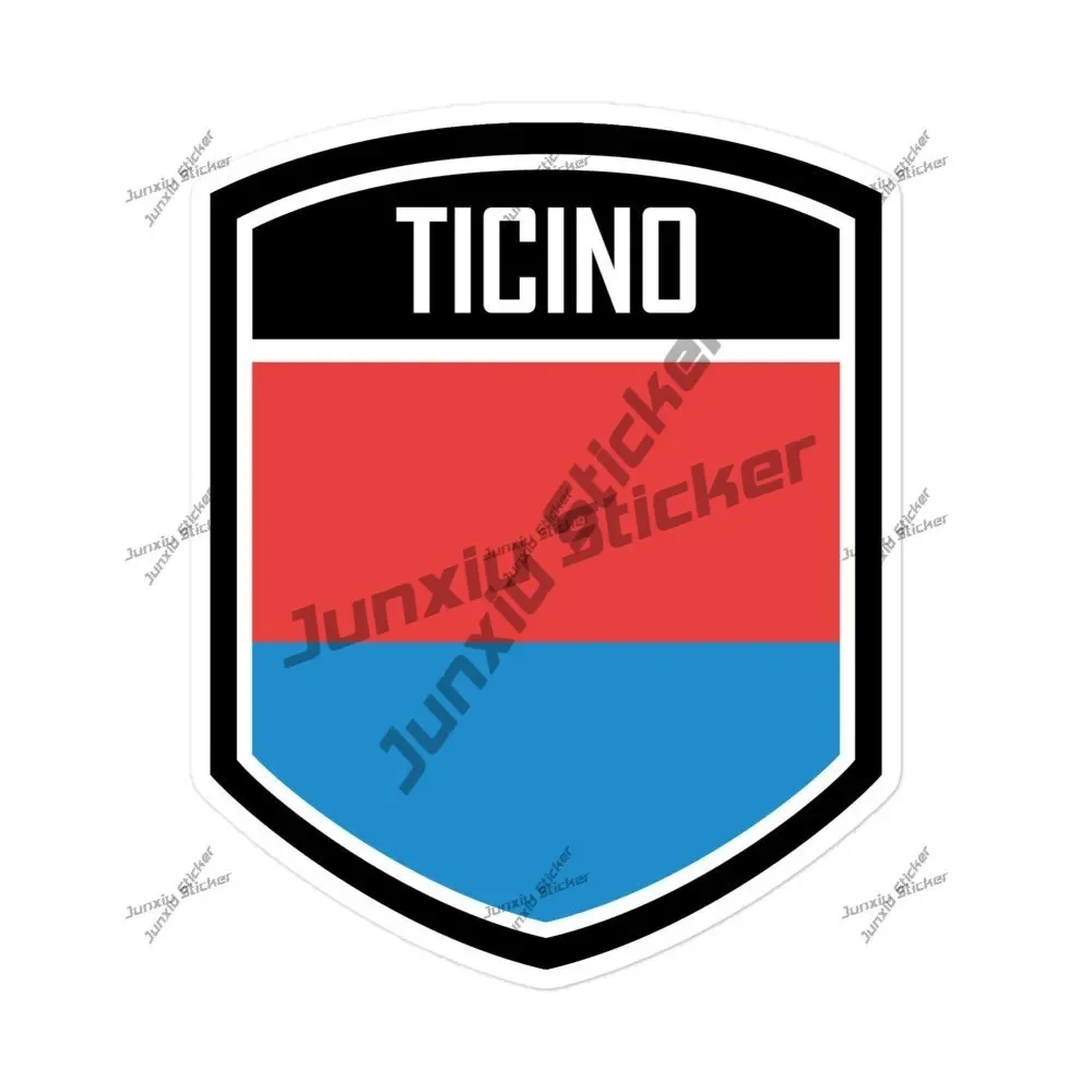 

Canton Of Ticino Switzerland Flag Emblem Vinyl Stickers Waterproof Decal Exterior Decor Graphic Automotive Accessories Occlusio