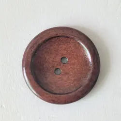 5PCS Brown Round Sewing Buttons 40mm 2 Holes DIY Handicrafts Clothing Accessories Knitting Apparel Coat Supplies
