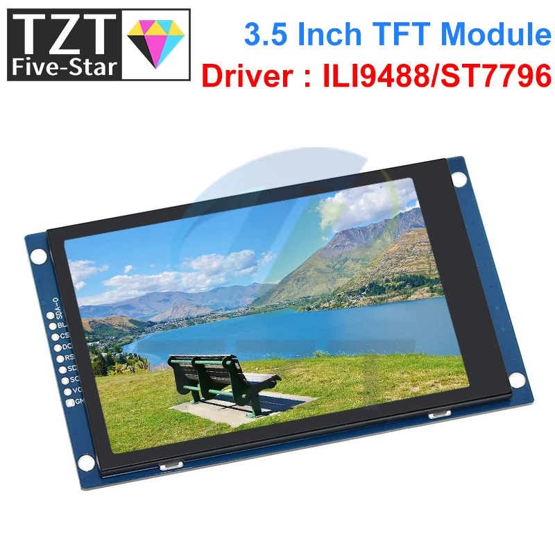 Tzt 3.5 "3.5นิ้วโมดูลหน้าจอสัมผัส LCD TFT 480x320 ST7796U ILI9488จอแสดงผล LCD สำหรับ Arduino Uno MEGA2560โดยไม่ต้องสัมผัส