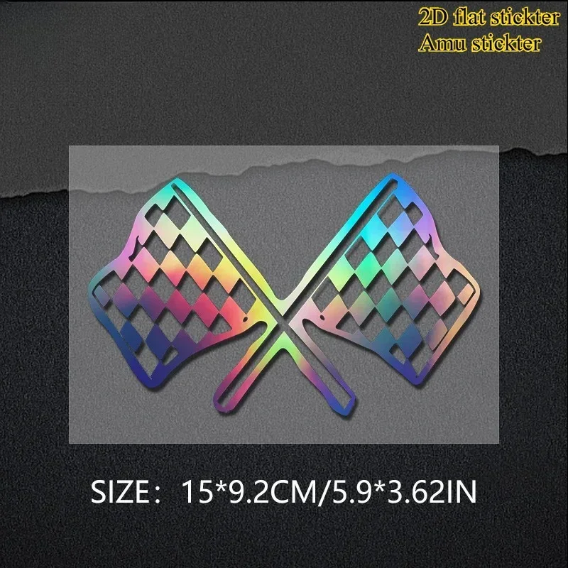 قطعة واحدة من ملصقات العلم الرائعة ذات طابع السباق - ملصق فريد من الفينيل المقاوم للماء للسيارات والدراجات النارية وأجهزة الكمبيوتر المحمولة وحقائب الظهر ومستوحى من السرعة