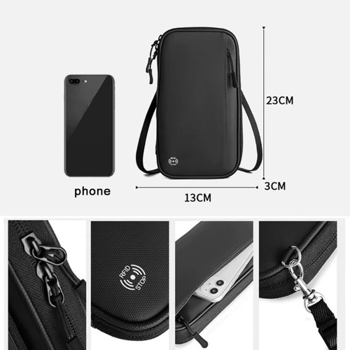 Imagen 2 del producto Cartera de viaje, porta pasaporte, organizador de documentos de viaje, funda para pasaporte resistente al agua con bloqueador RFID para mujeres y hombres