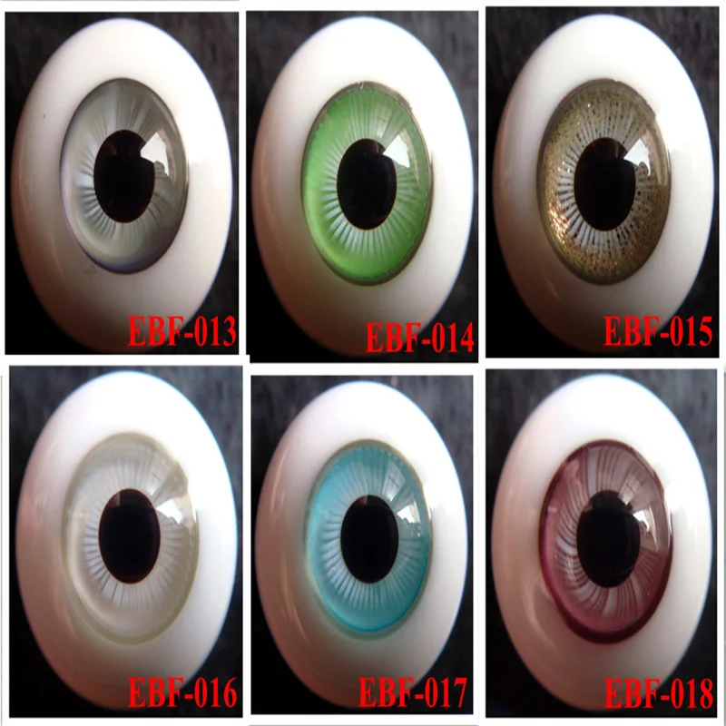 EBF Glas Augäpfel für 1/3 1/4 1/6 1/8 1/12 BJD 8MM 10MM 12MM 14MM 16MM 18MM Runde Bling Augen für Reborn Puppen Kostenloser Versand