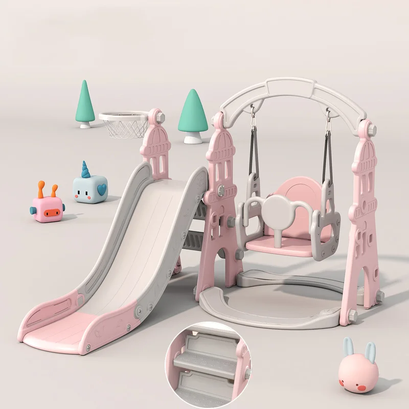 

Заводская распродажа, экологически чистая маленькая крытая игровая площадка, оборудование для жилых площадок, детские пластиковые горки, качели, детские горки