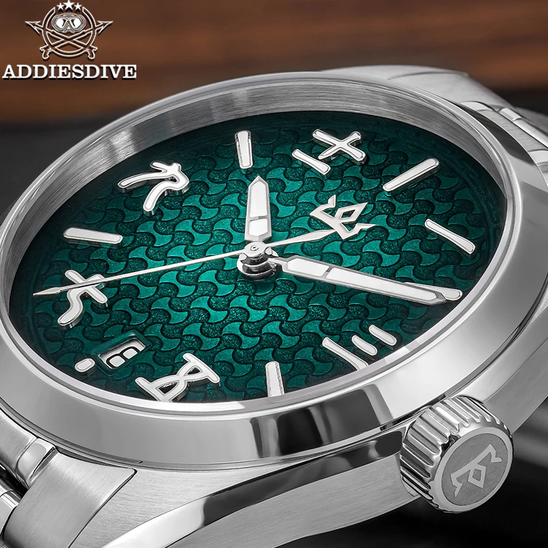 ADDIESKIN Watch 10Bar Dive 9015 Mechanical Wristwatch Waterproof Luminous 316L Stainless Steel 38mm Automatic Watch Men K011