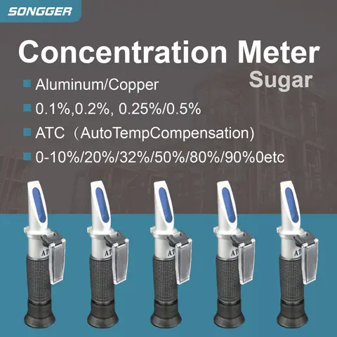0‑90% ATC Handheld Refractometer Brix Alcohol Refractometer Portable Sugar Content Meter for Wine Juice Fruit Beer Testing
