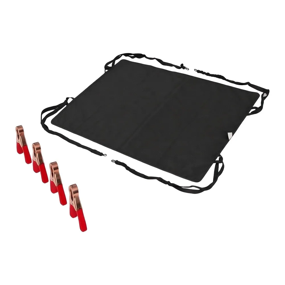 For RV Rear Door Shade Cover for Camper Tailgate Sunshade Panel 180x114cm or 176x114cm 600D Oxford Cloth with 4 Clips