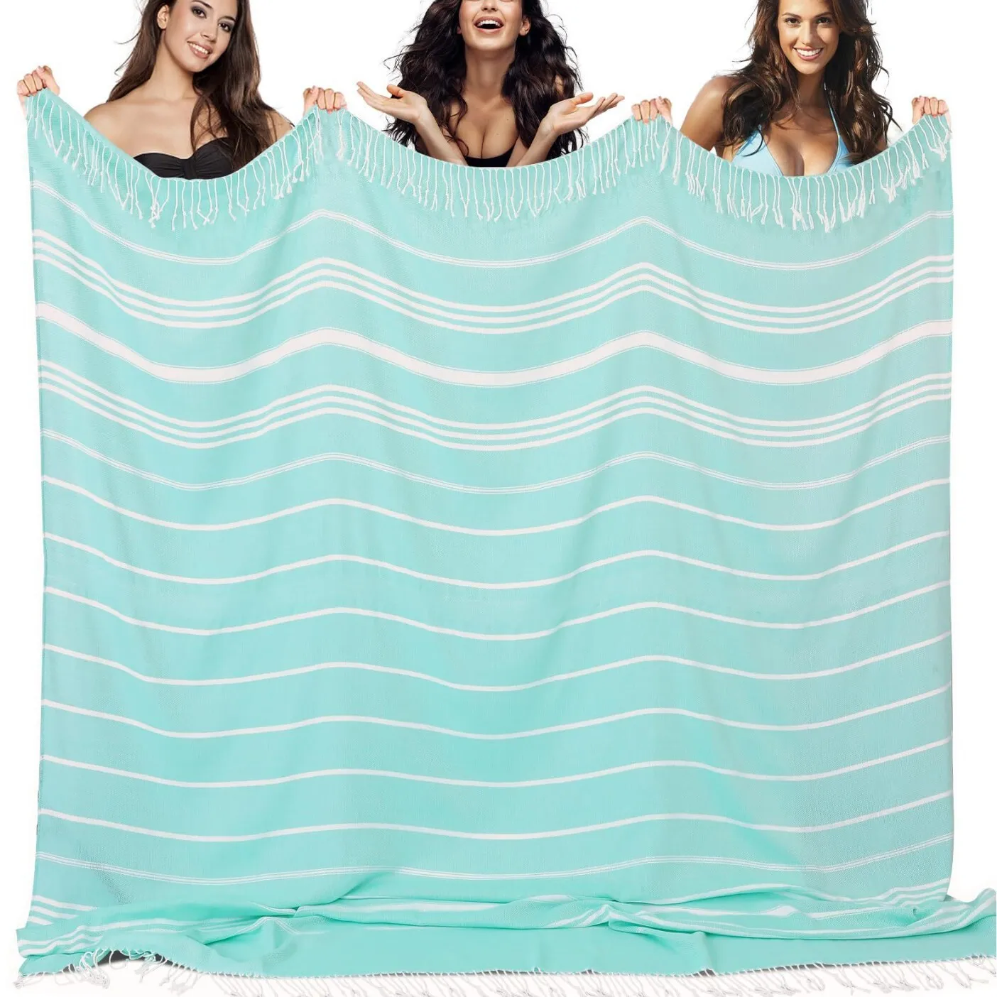 

182x182 см дорожное турецкое большое пляжное полотенце в полоску с кисточками из хлопковых полотенец для домашнего использования, мягкое впитывающее быстросохнущее полотенце