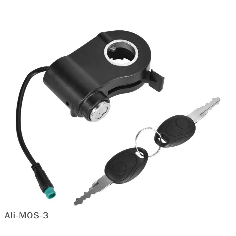 【S】1PC Electric Scooter Thumb Throttle with Key Lock, 5-Pin Speed Dial Control & Finger Trigger Accelerator