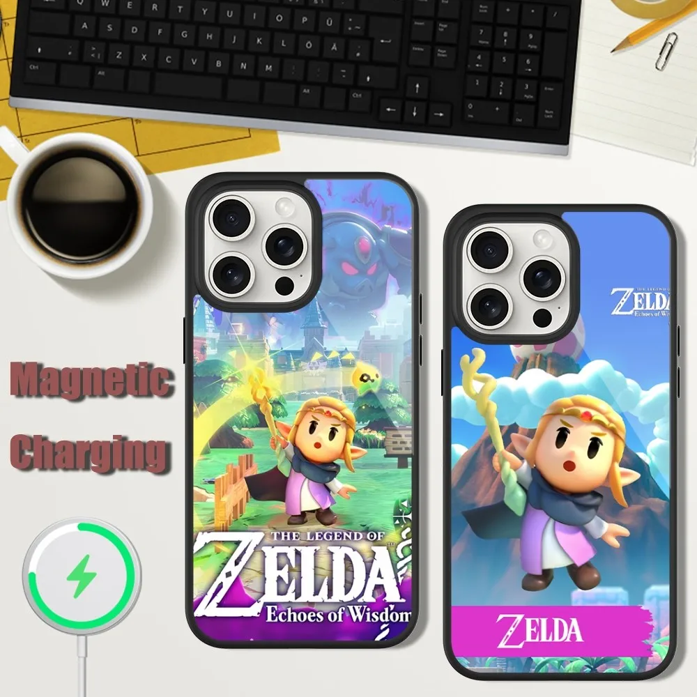 The legend of Zelda Echoes of Wisdom Phone Case For iPhone 13 15 11 12 14 Plus Pro Max Glass Charging Magsafe Magnetic Cover