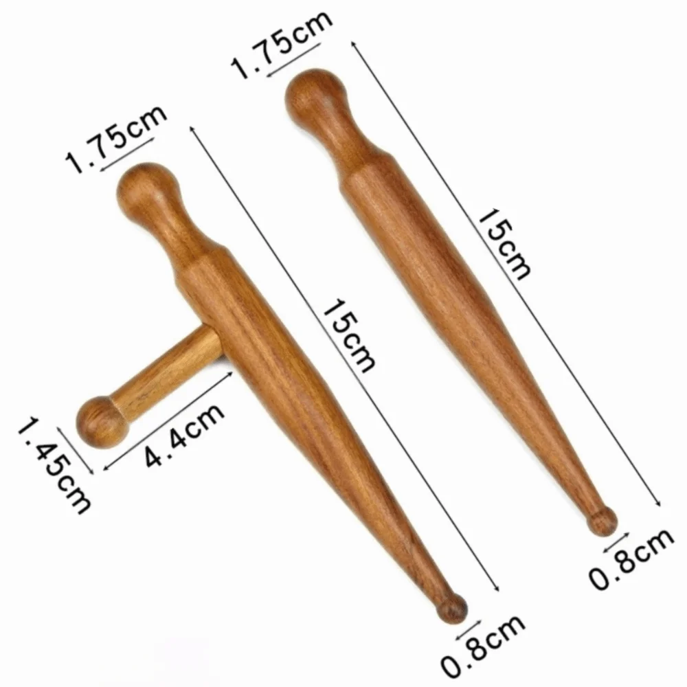 Ergonomic Acupuncture Stick Portable Durable Sandalwood Massage Stick Handheld Design Foot Massage Stick Acupressure