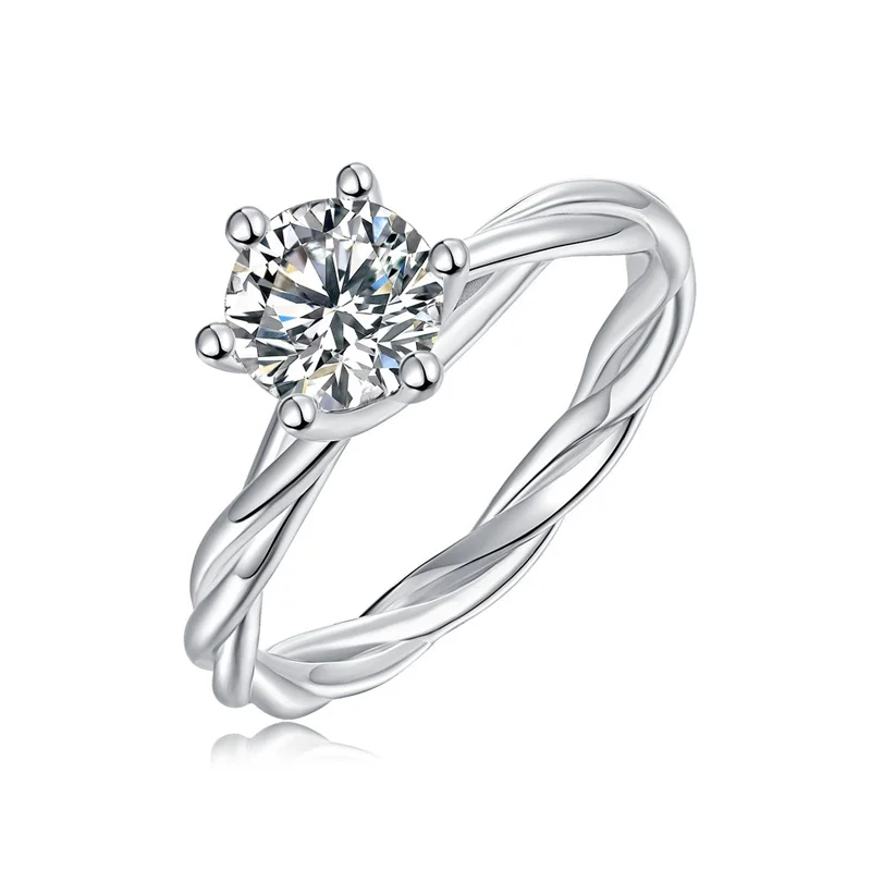 

R12702 Lefei Модные роскошные модные классические кольца с муассанитом изысканной лозы 1 карат для элегантных женщин, серебро 925 пробы, вечерние ювелирные изделия, очаровательный подарок
