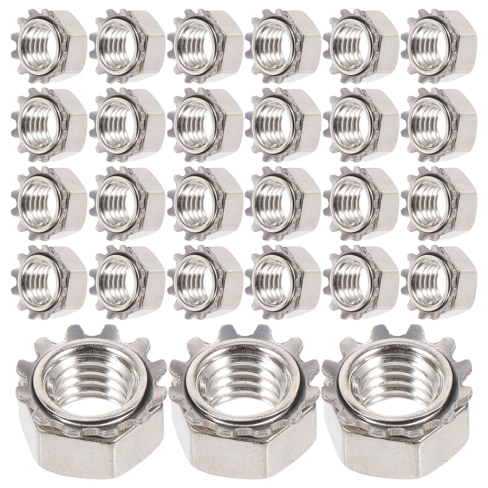 50 قطعة صواميل قفل مسدس M5 الفولاذ المقاوم للصدأ غسالة الأسنان الخارجية مقاومة للحرارة لتقوم بها بنفسك إصلاح جزء المكسرات مع غسالة الأسنان الخارجية #1