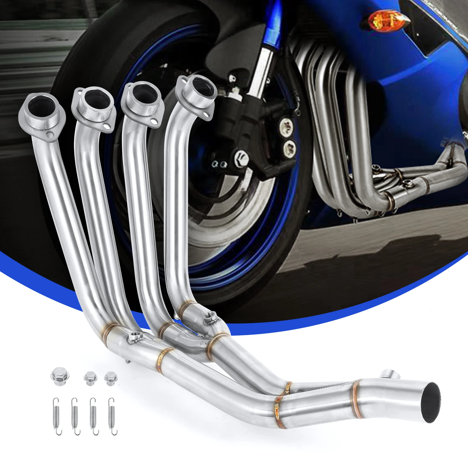 Stainless Steel Exhaust Pipes System Header Pipes For Yamaha YZF R6 2006-2014 Motorcycle 2014 2007 2008 2009 2010 2011