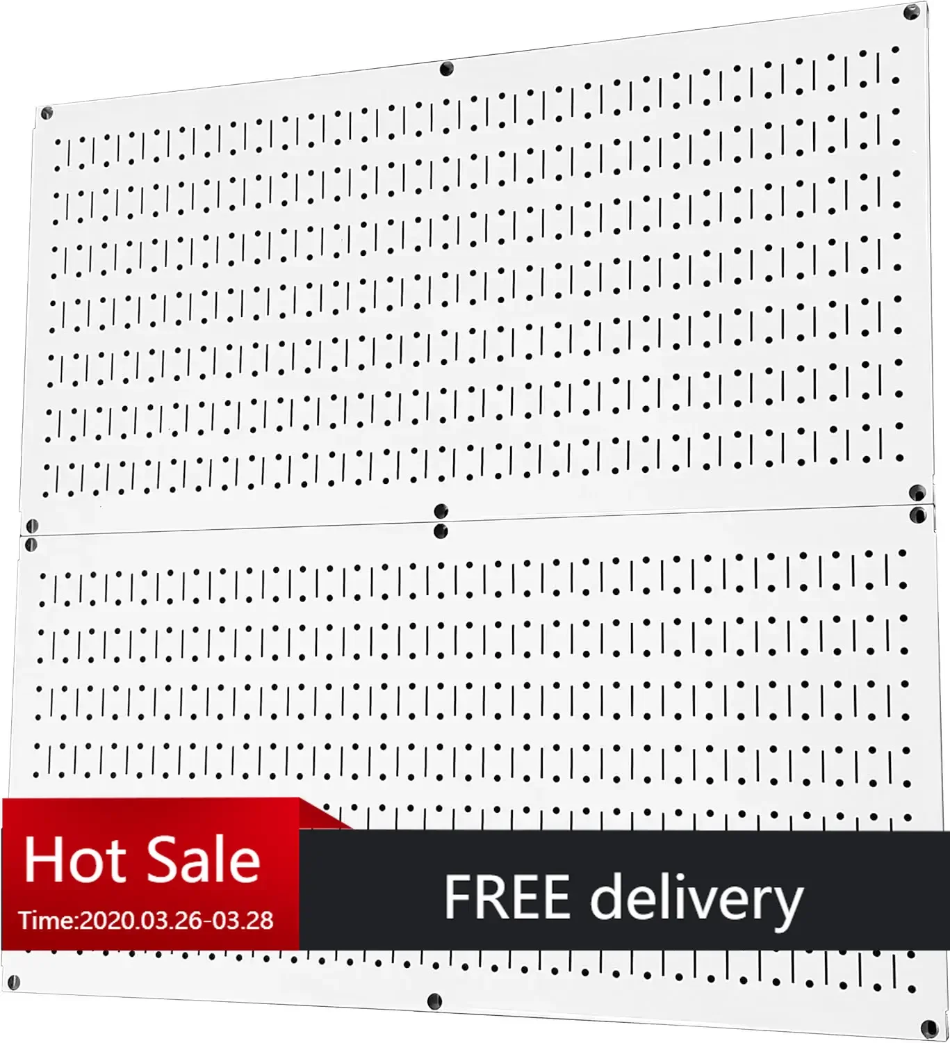 Wall Control Pegboard Rack Home & Garage Tool Storage & Organization White Metal Pegboard Pack - Two 32-Inch x 16-Inch