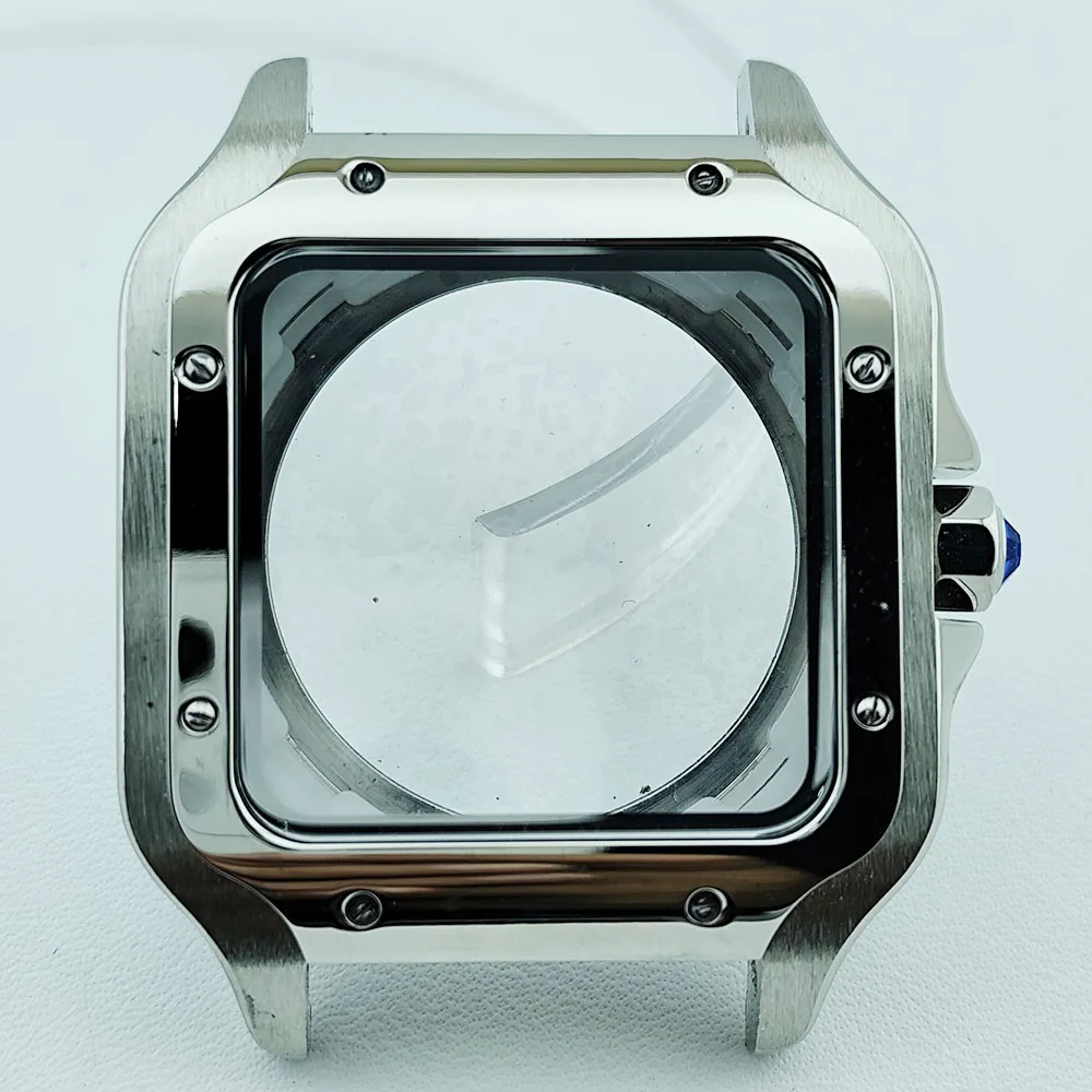 NH35 Case  square case 38mm men's watch stainless steel case folding buckle suitable for NH35 movement watches