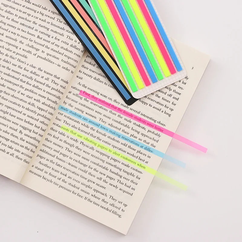 160/Pcs Reading Aid Hoogtepunt Sticker Transparante Fluorescerende Index Tabs Vlaggen Sticky Note Briefpapier School Kantoorbenodigdheden
