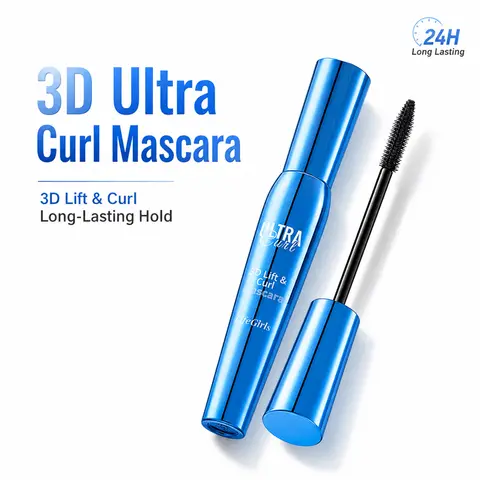 LifeGirls 3D Curling Mascara Waterproof Lengthening Volumizing No Clumping Smudge Proof Long Lasting Black Eye Makeup Eye Lashes