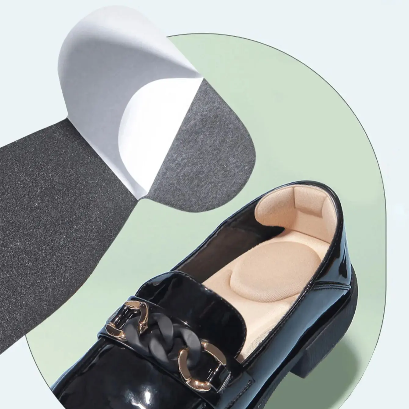 نعال داخلية من إسفنج الذاكرة للنساء، نعال أحذية عالية الكعب، نعل داخلي مضاد للانزلاق، حماية مريحة للكعب قابلة للتنفس #3