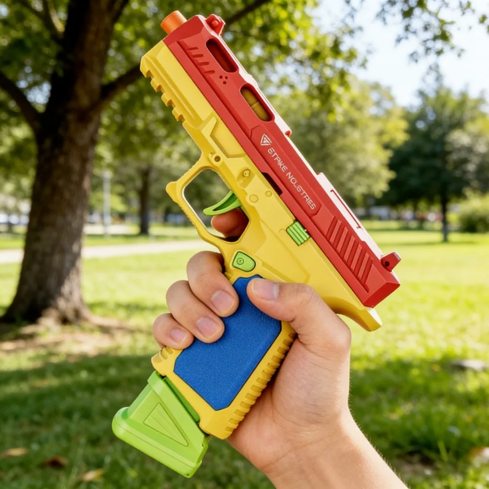 SIG17 Baustein-Spielzeugpistole, kontinuierlich feuernde Blowback-Soft-Bullet-Pistole, leere Hängepistole, Kindergeschenk – Detail 18