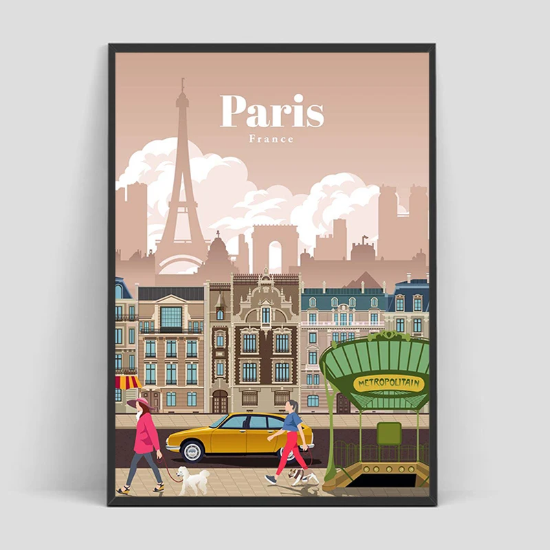 أمستردام طوكيو لندن أيسلندا بالي فانكوفر ملصقات السفر صور الجدار الديكور ملصق غرفة المعيشة الحديثة لوحات المنزل #4