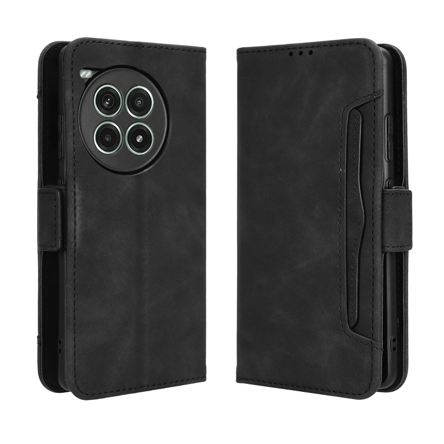 Shockproof leather wallet cover with many card slot for OnePlus ace 3 Pro, magnetic leather flip case for one plus ace3pro