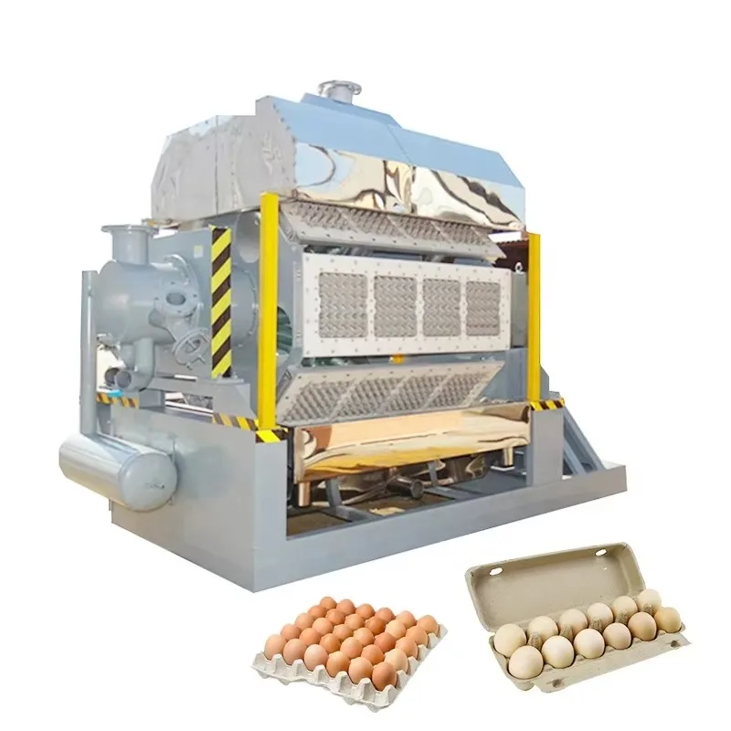 Automatic Egg Crate Making Machine Production Line Egg Tray Pulp Moulding Equipment For Chicken Farm Box Manufacturing Plant