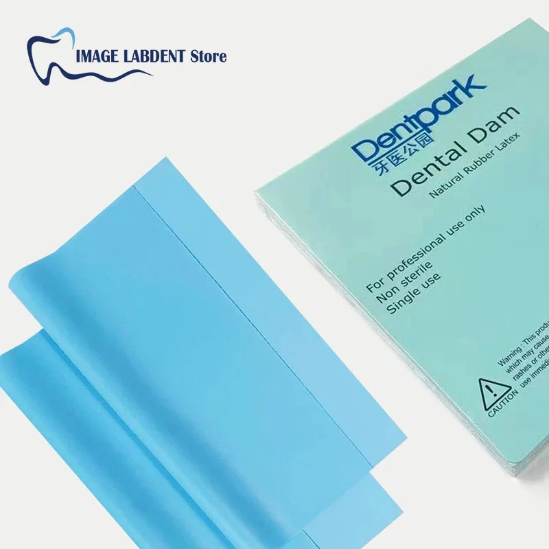 Dentpark Dental Dam Sheet For Oral Tongue Natural Rubber Latex 6x6/5x5 Dentistry Materials Products Dentist Tools Instruments