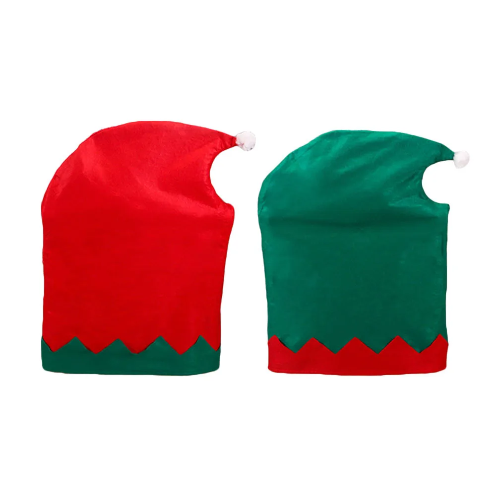 

4pcs Christmas Cover Green Red Dining Chair Slipcover Machine Washable For Hotel Wedding Banquet Seat Decoration Chair