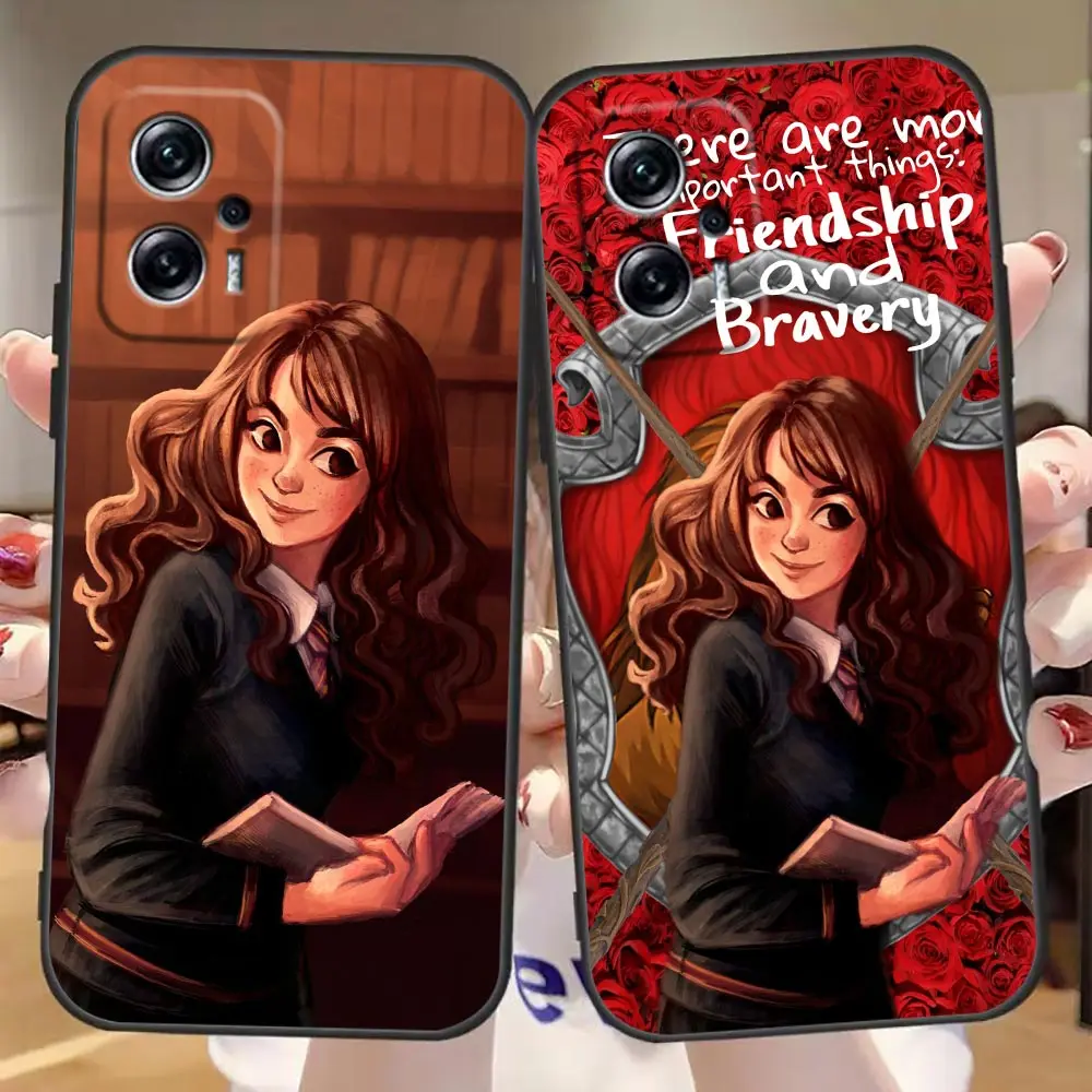 Anime H-Hermione-L-Luna Phone Case For Redmi Note 13 12 12S 11 10 9T 9S 9 8 Pro 5G 4G Silicone Case Funda Coque Shell Capa Cover