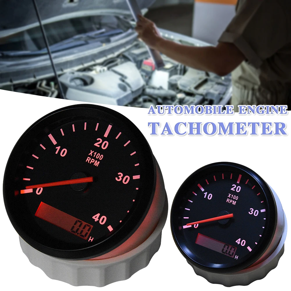 

85 мм тахометр для автомобиля, лодки, цифровой дисплейный тахометр HD с подсветкой для грузовика