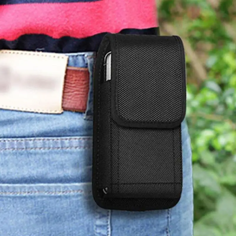 Phone Holster For Men Belt Vertical Waist Pouch Cell Phone Pack Lightweight Bag For Storing Smartphone For Camping Gardening