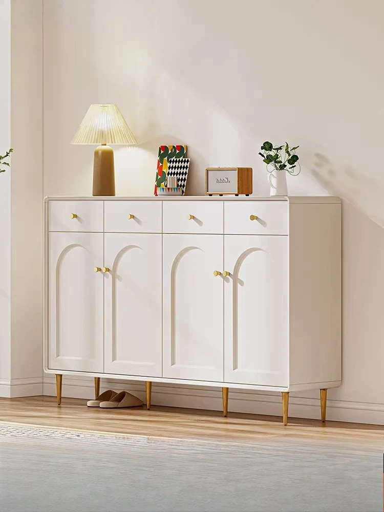 Shoe cabinet household door cream style modern simple entrance cabinet entrance large capacity white storage cabinet