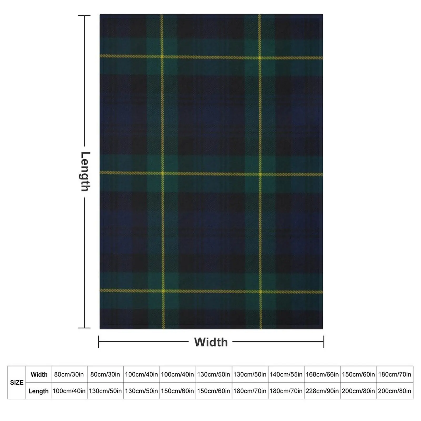 Gordon Scottish Tartan Throw Blanket couch cozy soft plush fuzzy picnic outdoor blanket
