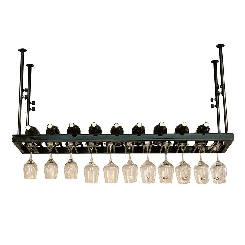 European hanging wine glass upside down rack, goblet hanger, bar counter, wine glass rack