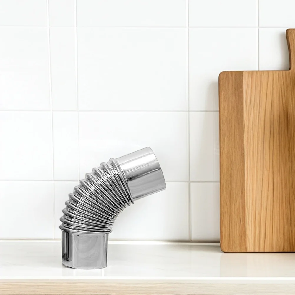 

3Pcs Stainless Steel Chimney Flue Pipe Set 90 Degree Elbow Straight Tube Exhaust Vent Connector Stove Extension Gas Water Heater