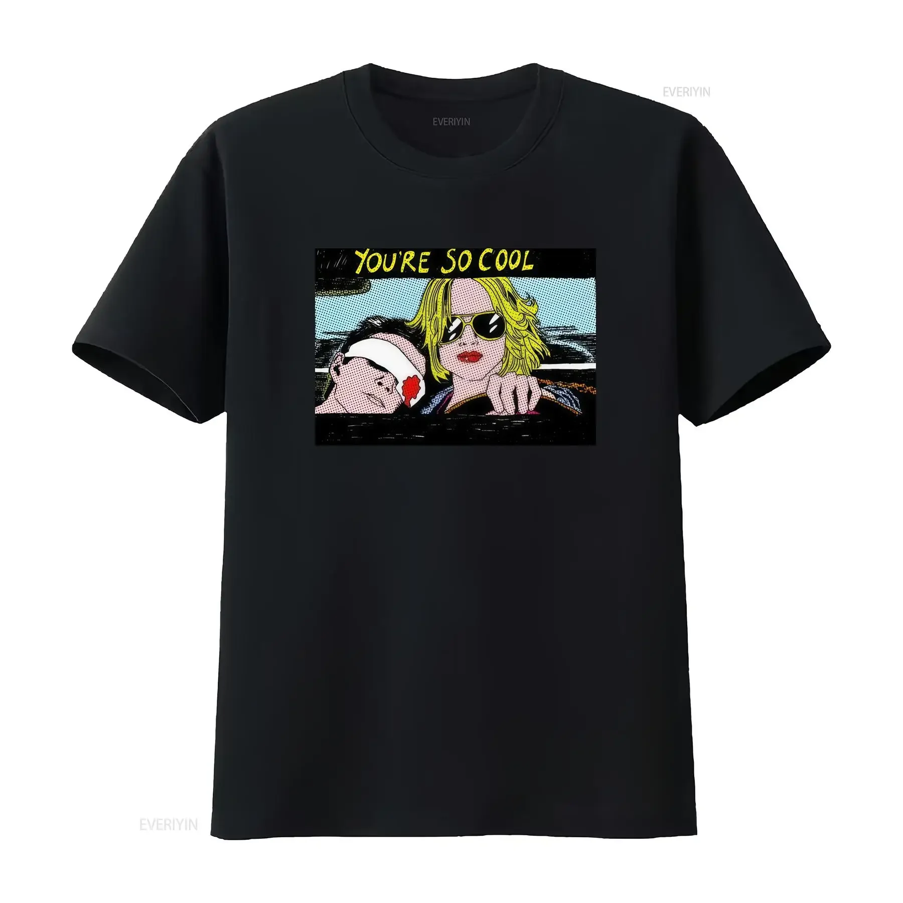 Футболка True Romance You'Re So Cool, винтажная, с красными губами и персонажами из фильма, мягкая, не дающаяся к сокращению, размеры S-3XL, мужская.