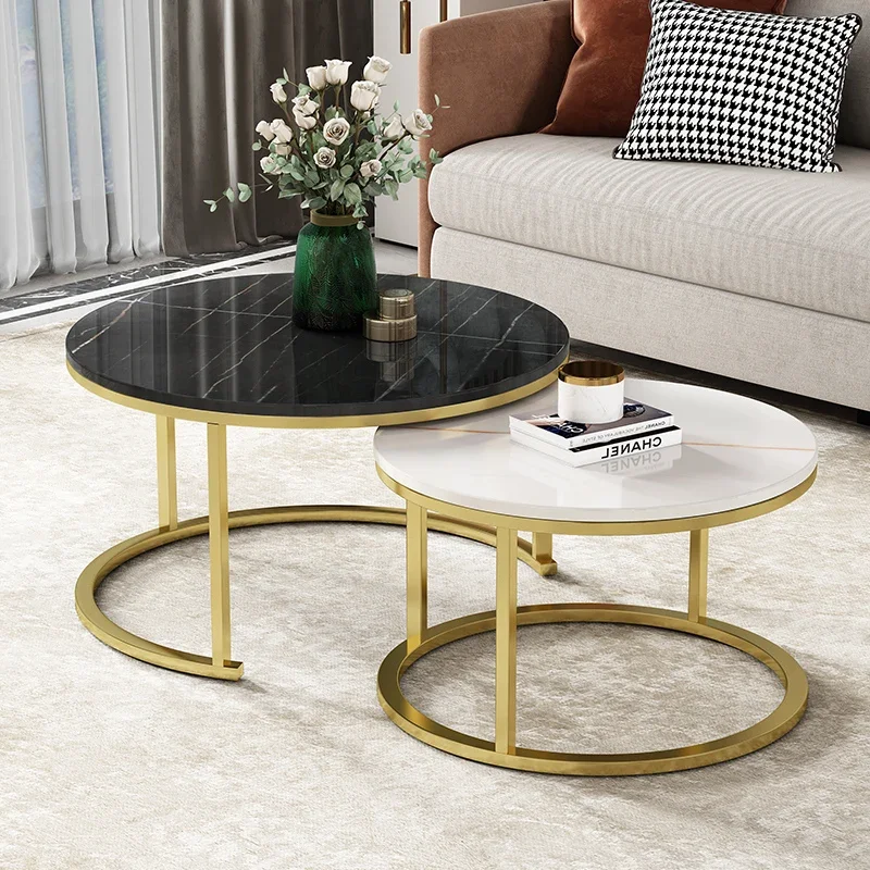 Side Modern Coffee Table Living Room Makeup Round Nordic Marble Coffee Table Tea Center Mesa Plegable Outdoor Furniture Z1
