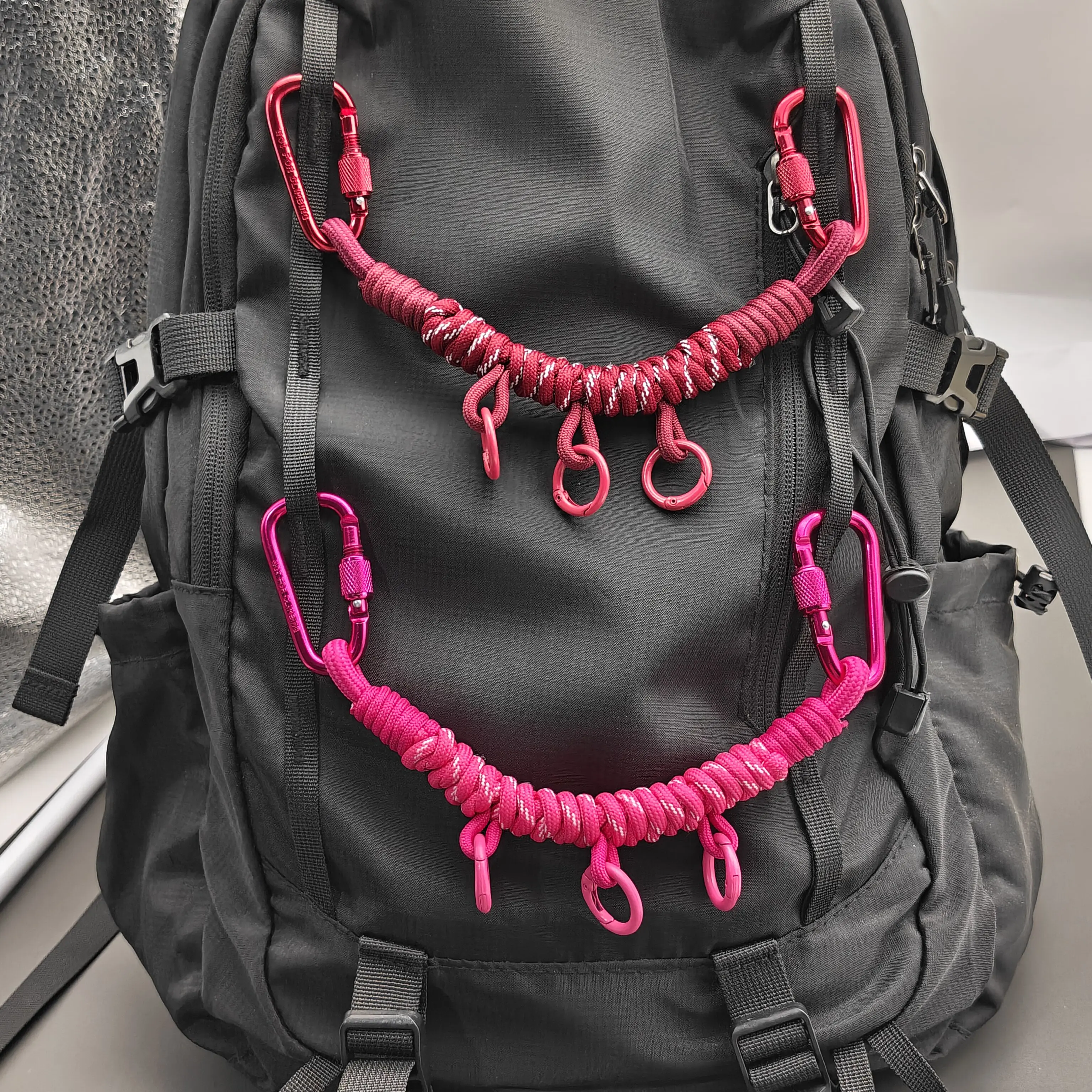 Handmade Outdoor Multi-Functional Woven Expansion Rope Backpack Pendant DIY Decorative Lanyard Accessories