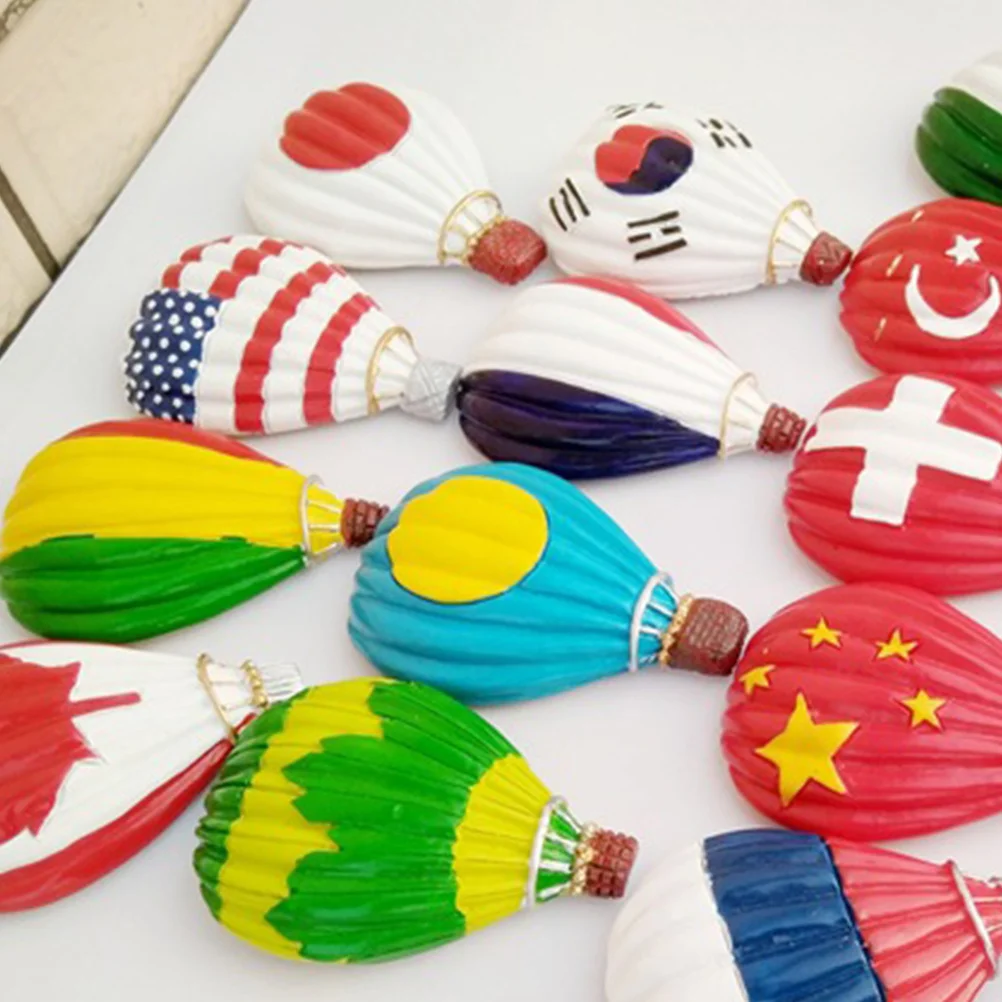 

2Pcs Hot Air Balloon Shaped Refrigerator Magnets Creative Fridge Stickers for Home Decoration Magnetic Surface Adsorption Office